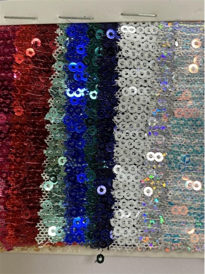 GZ-XP 彈性滌珠片安網閃光布  幅寬：125-130cm  成分：100%滌綸  珠片PET 細節-2